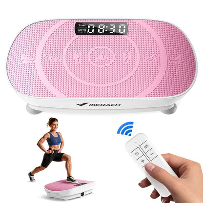 MERACH Slim Vibration Plate Exercise Machine, Whole Body Workout Equipment for Women, Bluetooth and Silicone Pedal, Vibration Plate for Lymphatic Drainage, Vibrate Fitness Platform for Weight Loss Home Gym, Dealsforyoudays