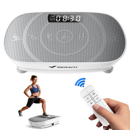 MERACH Slim Vibration Plate Exercise Machine, Whole Body Workout Equipment for Women, Bluetooth and Silicone Pedal, Vibration Plate for Lymphatic Drainage, Vibrate Fitness Platform for Weight Loss Home Gym, Dealsforyoudays