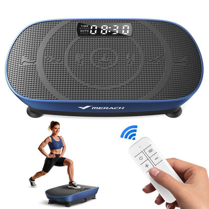 MERACH Slim Vibration Plate Exercise Machine, Whole Body Workout Equipment for Women, Bluetooth and Silicone Pedal, Vibration Plate for Lymphatic Drainage, Vibrate Fitness Platform for Weight Loss Home Gym, Dealsforyoudays